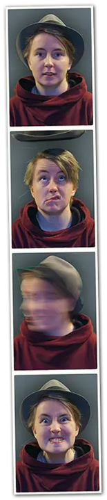 Louise Andersson En riktig punchpralin som ger allt på vår revyscen där hon verkligen har hittat hem.