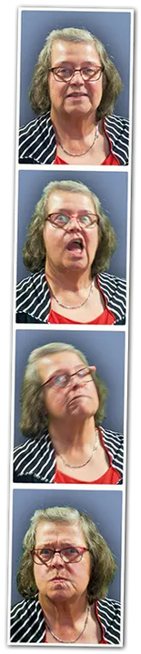 Rose-Marie Karlsson En ordjonglör av rang som inte drar sig för att salta manuset, men inte godiset.